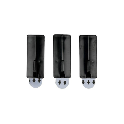 Benson Verwijderbare Handdoekhaken - Zelfklevend - Zwart - 3-delig - 5 x 2 cm