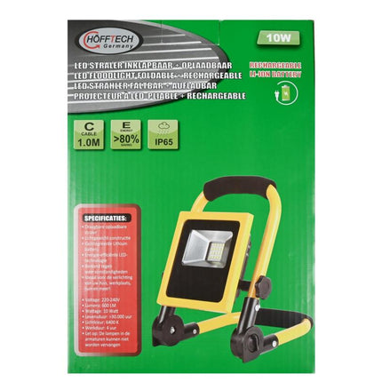 Hofftech LED Werklamp 10W - Inklapbaar & Oplaadbaar - 600 Lumen - IP65