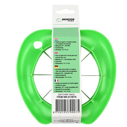 Benson Appelsnijder - 8 Partjes - RVS/PP - Groen