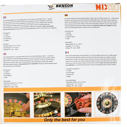 Benson Roulette Drankspel - 16 Shotglazen - Casino Sfeer