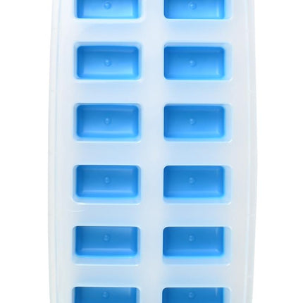 Benson Flexibele Ijsblokjesvorm - 12 Blokjes - Siliconen Bodem - Blauw