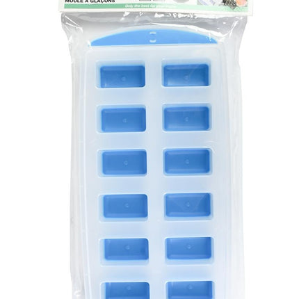 Benson Flexibele Ijsblokjesvorm - 12 Blokjes - Siliconen Bodem - Blauw