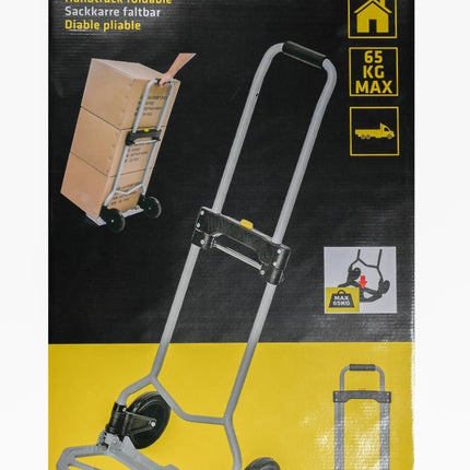 Benson Opklapbare Steekwagen 65 kg - Compact - 7 inch Rubberen Wielen