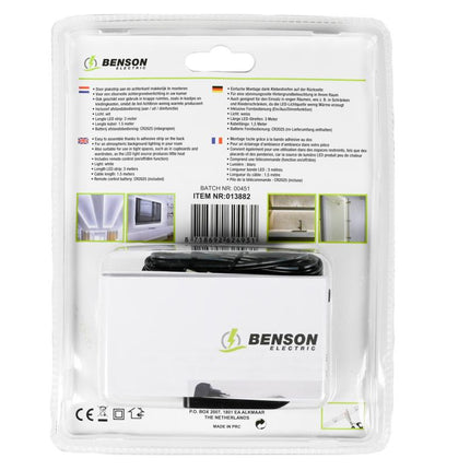 Benson Flexibele LED Strip – 3 Meter – Daglicht Wit 6500K – Inclusief Afstandsbediening