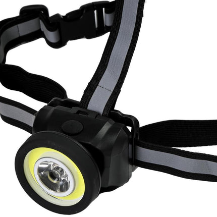 Benson COB LED Veiligheidsvest - Reflecterend - 3 Lichtstanden - Geel