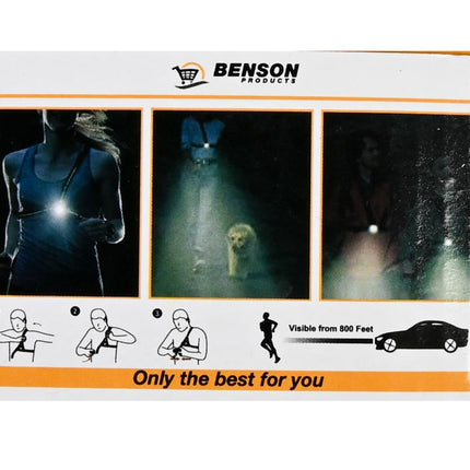 Benson COB LED Veiligheidsvest - Reflecterend - 3 Lichtstanden - Geel