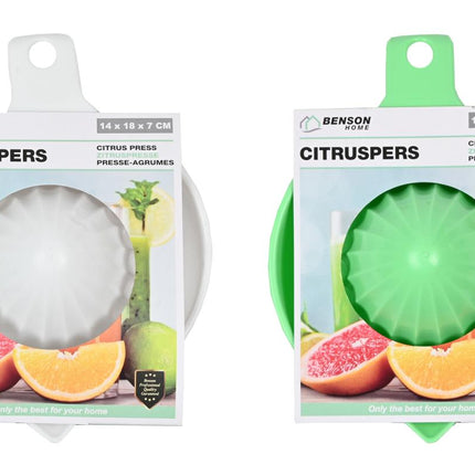 Benson Compacte Citruspers - 200 ml Opvangbak - Met Vruchtvleeszeef - Mix