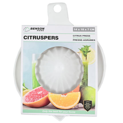 Benson Compacte Citruspers - 200 ml Opvangbak - Met Vruchtvleeszeef - Mix