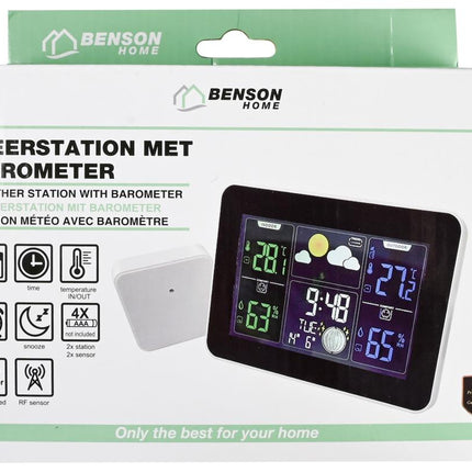 Benson Digitaal Weerstation met Barometer - Inclusief Buitensensor