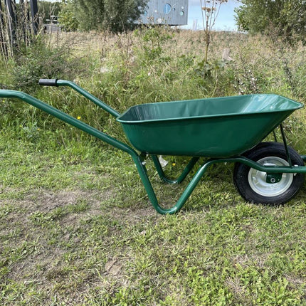 Benson Demonteerbare Kruiwagen - 60 Liter - Metaal - Groen - Semi-massief Wiel