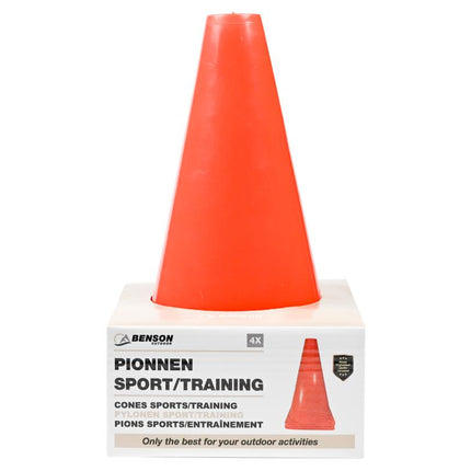 Benson Trainingspionnen - 4-Delig - 23 cm - Rood - Stapelbaar
