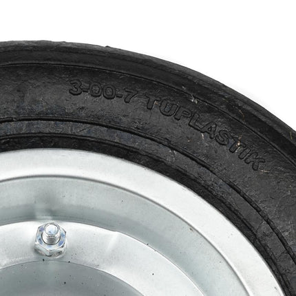 Benson Kruiwagenwiel Semi-Solid 335x75mm - Ø 20mm As - Lekbestendig