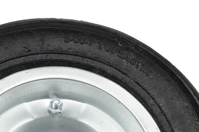 Benson Kruiwagenwiel Semi-Solid 335x75mm - Ø 20mm As - Lekbestendig