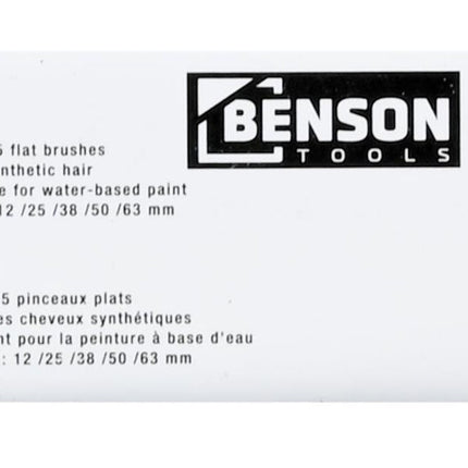 Benson Kwastenset 5-delig - Synthetisch - Platte Kwasten