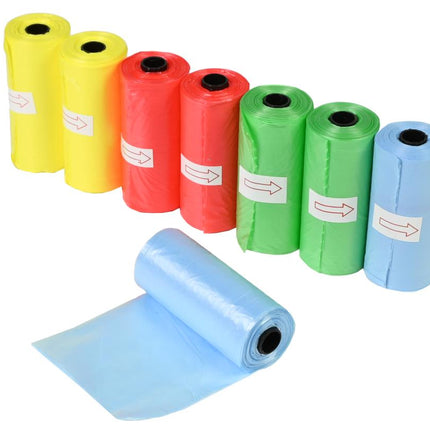 Benson Kleurrijke Hondenpoepzakjes - 8 Rollen - 120 Stuks - Sterk