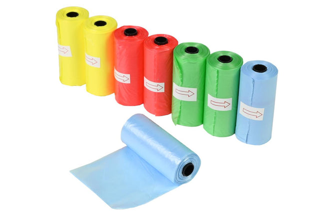 Benson Kleurrijke Hondenpoepzakjes - 8 Rollen - 120 Stuks - Sterk