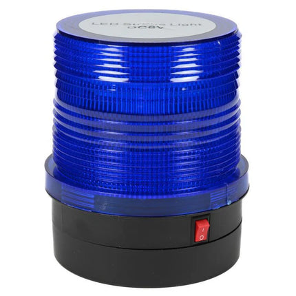 Benson LED Flitslamp met Magneet – 24 LED's – Blauw Licht – 2.4W