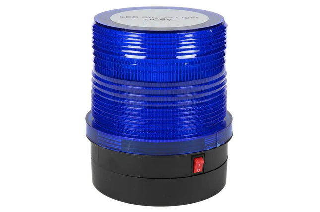 Benson LED Flitslamp met Magneet – 24 LED's – Blauw Licht – 2.4W