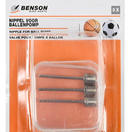 Benson Nippelset voor Ballenpomp - 3-Delig - Universeel