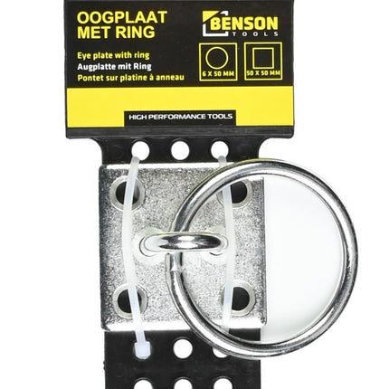 Benson Oogplaat met Ring – 50 x 50 mm – Verzinkt IJzer