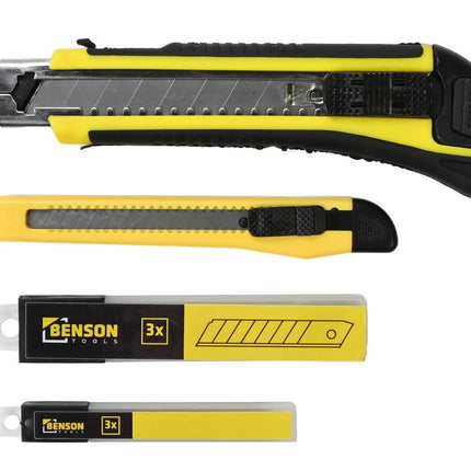 Benson Afbreekmessenset - 4-delig - 9 mm & 18 mm - Inclusief 6 Reservemessen