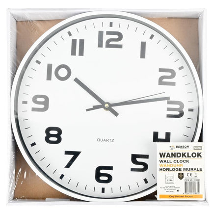 Benson Moderne Wandklok - Ø 30 cm - Minimalistisch Design - Mix