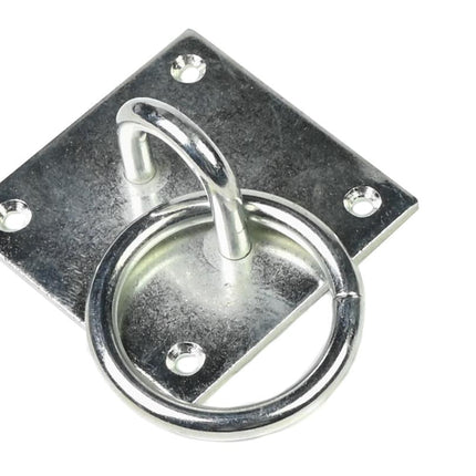 Benson Oogplaat met Ring – 80 x 80 mm – Verzinkt IJzer