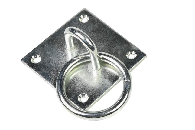 Benson Oogplaat met Ring – 80 x 80 mm – Verzinkt IJzer