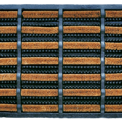 Benson Borstelmat Kokos & Rubber - 40 x 60 cm - Grondige Reiniging - Zwart/Bruin