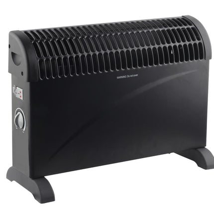 Benson Convector Heater – 750/1250/2000W – Regelbare Thermostaat – Zwart