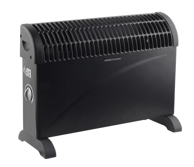 Benson Convector Heater – 750/1250/2000W – Regelbare Thermostaat – Zwart