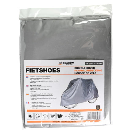 Benson Fietshoes - 200 x 100 cm - Voorgevormd - Grijs - Inclusief Opbergtas
