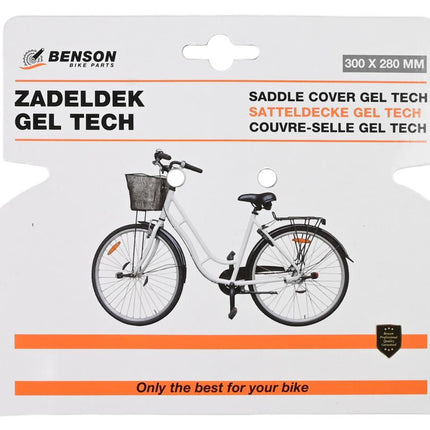 Benson Comfort Zadeldek Gel Tech - Reflectie - 300 x 280 mm