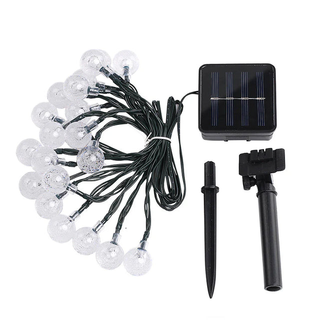 Benson Deco Lichtsnoer Bolletjes – Solar – 20 LED – 5 Meter – Wit