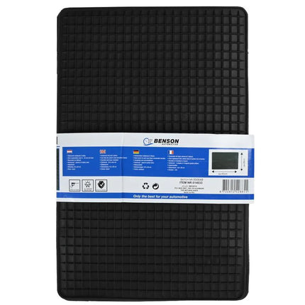 Benson Universele PVC Automatten – 2-delig – 43 x 29 cm – Zwart – Waterdicht