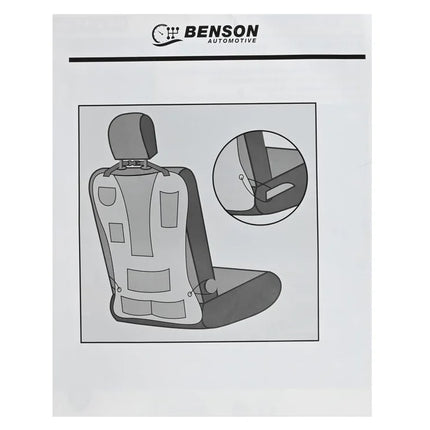 Benson Autostoel Organizer met Koelvak – 64 x 41 cm – Oxford 600D – Waterafstotend