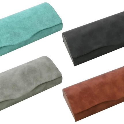 Benson Stijlvolle Brillenkoker - Suede Look - Compact Etui - Kleurenmix