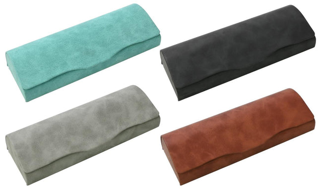 Benson Stijlvolle Brillenkoker - Suede Look - Compact Etui - Kleurenmix