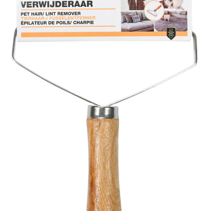 Benson Handmatige Dierenhaarverwijderaar - 17,5 x 13,5 cm - Hout