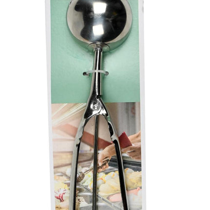 Benson IJsschep - 23,5 cm - RVS - Portioneerlepel met Veer - Diameter 6 cm