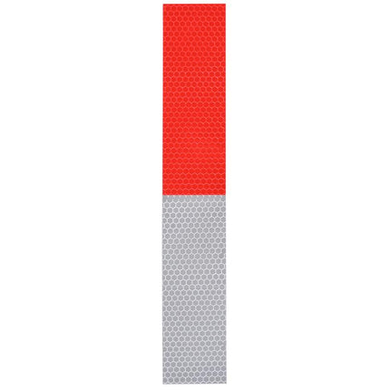 Benson Reflectiestrips - Zelfklevend - 5 x 30 cm - 10 stuks - Rood/Wit Waarschuwingspatroon