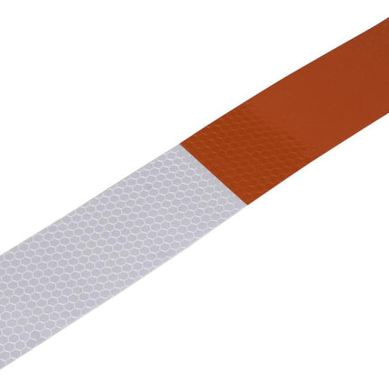 Benson Reflectiestrips - Zelfklevend - 5 x 30 cm - 10 stuks - Rood/Wit Waarschuwingspatroon