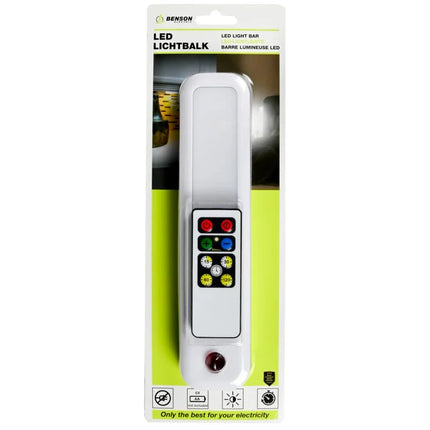 Benson LED Lichtbalk Wit – 21,5 cm – Met Afstandsbediening & Timer – Warm Wit