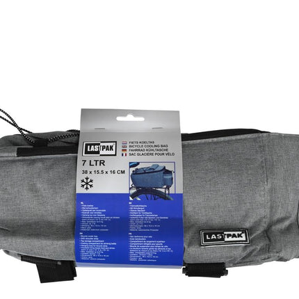 Lastpak Geïsoleerde Fiets Koeltas - 7 Liter - Bagagedrager - Grijs