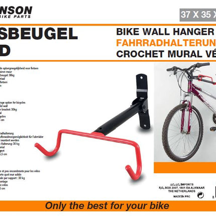 Benson Inklapbare Fietsbeugel - Wandmontage - 30 kg Draagkracht - Metaal