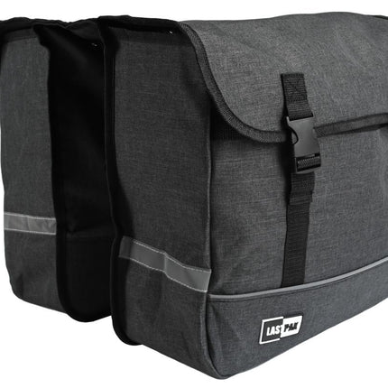 Lastpak Dubbele Fietstas - 35 Liter - Waterafstotend 600D Canvas - Grijs