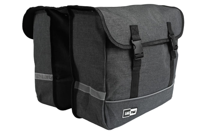 Lastpak Dubbele Fietstas - 35 Liter - Waterafstotend 600D Canvas - Grijs