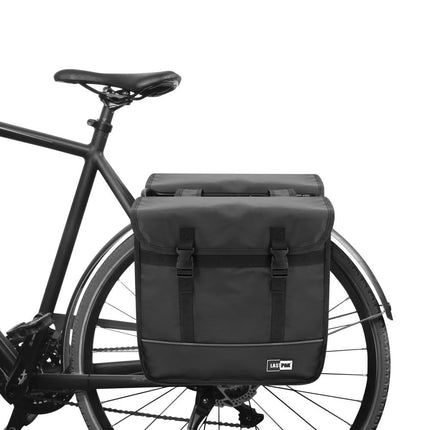 Lastpak Dubbele Fietstas - 35 Liter - Waterafstotend Bisonyl - Mat Zwart