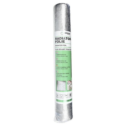Benson Radiatorfolie 2.5 m x 50 cm x 2 mm - 90% Warmtereflectie - Zilver