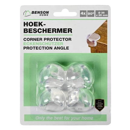 Benson Hoekbeschermers Rond - Transparant - 4 stuks - Kinderveiligheid